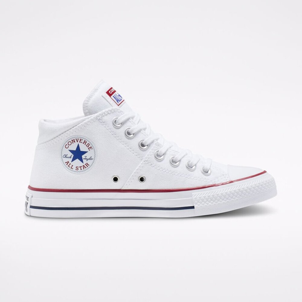 🤍 Chuck Taylor CONVERSE White All Star Madison Canvas Mid Top SNEAKER Shoes 🤍